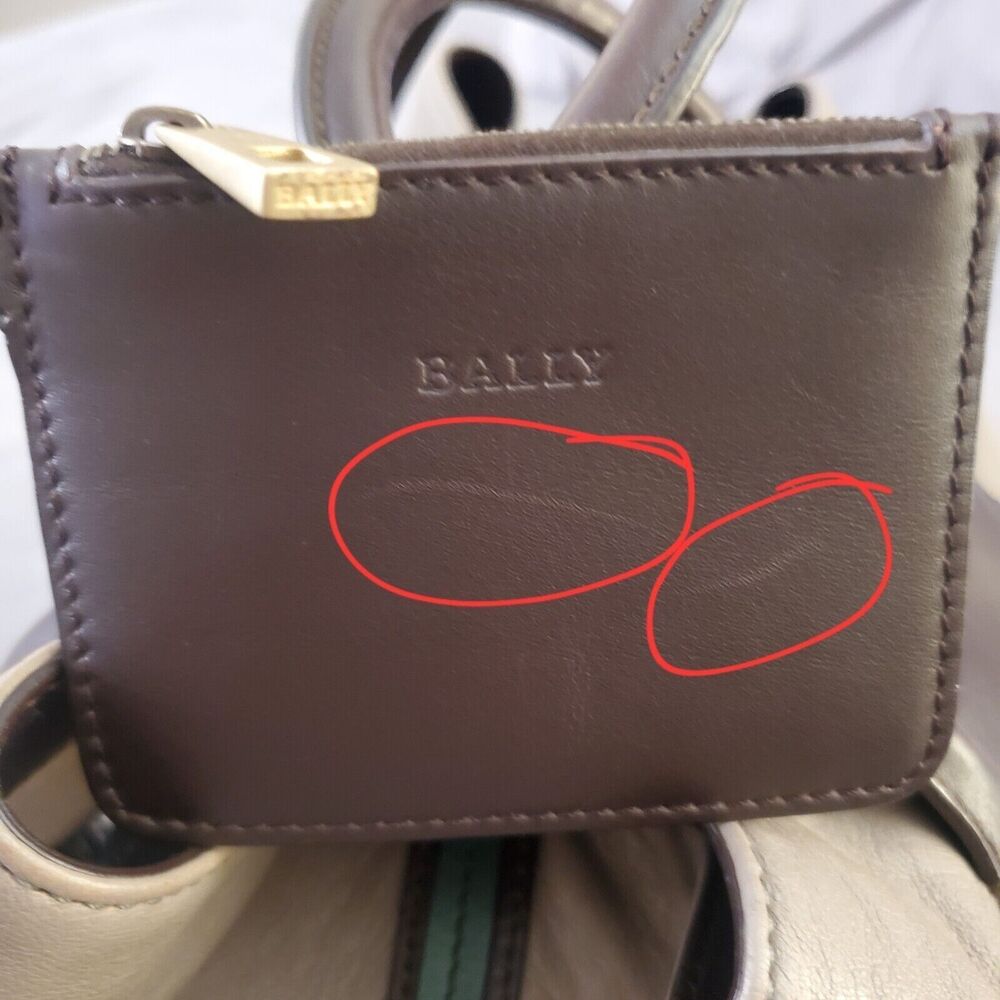 Bally Goat Skin Leather Handbag PINA-MD Tote Satchel Shoulder Swiss Made Vintage - Picture 5 of 16